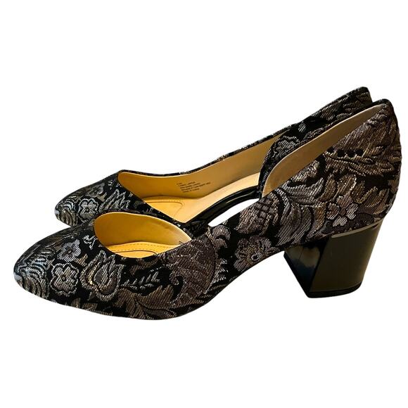 Alex Marie Martel Block Heels Metallic Brocade Womens 8.5 - Picture 4 of 10